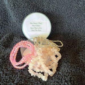 Rise Quartz Pink Charka Bead Stretch Bracelets.